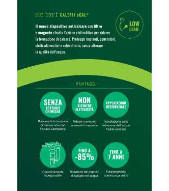 CALEFFI DISPOSITIVO ANTICALCARE ELETTROLITICO CON FILTRO E MAGNETE D. 1" - 537761