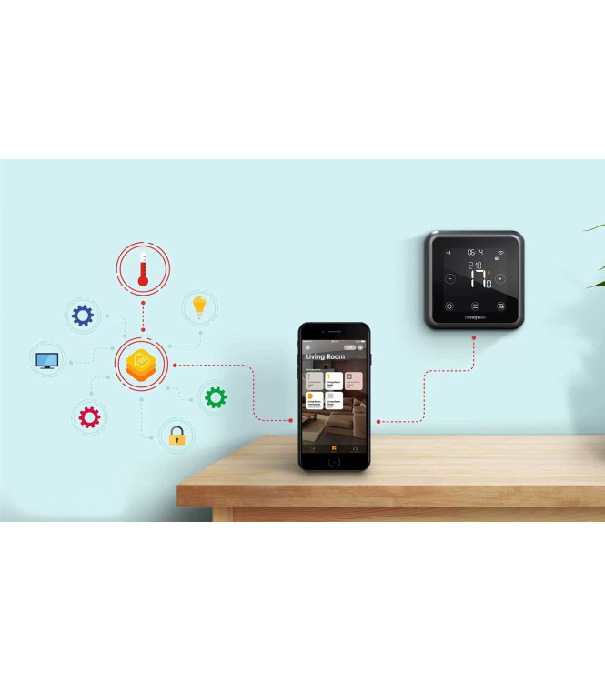 LYRIC T6 HONEYWELL BY RESIDEO WIFI SMART THERMOSTAT WIRED BLACK - Y6H810WF1005