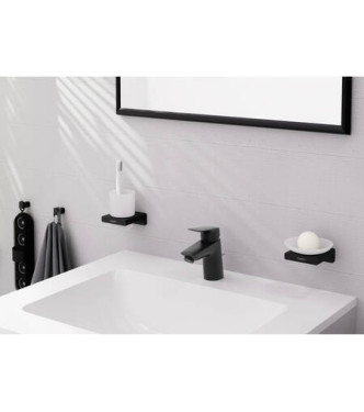 HANSGROHE LOGIS SINGLE-LEVER BASIN MIXER 70 + BLACK MATT METAL POP-UP WASHER - 71170670