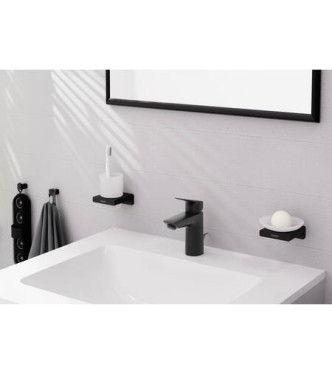 HANSGROHE LOGIS SINGLE-LEVER BASIN MIXER 100 + BLACK MATT METAL POP-UP WASHER - 71171670