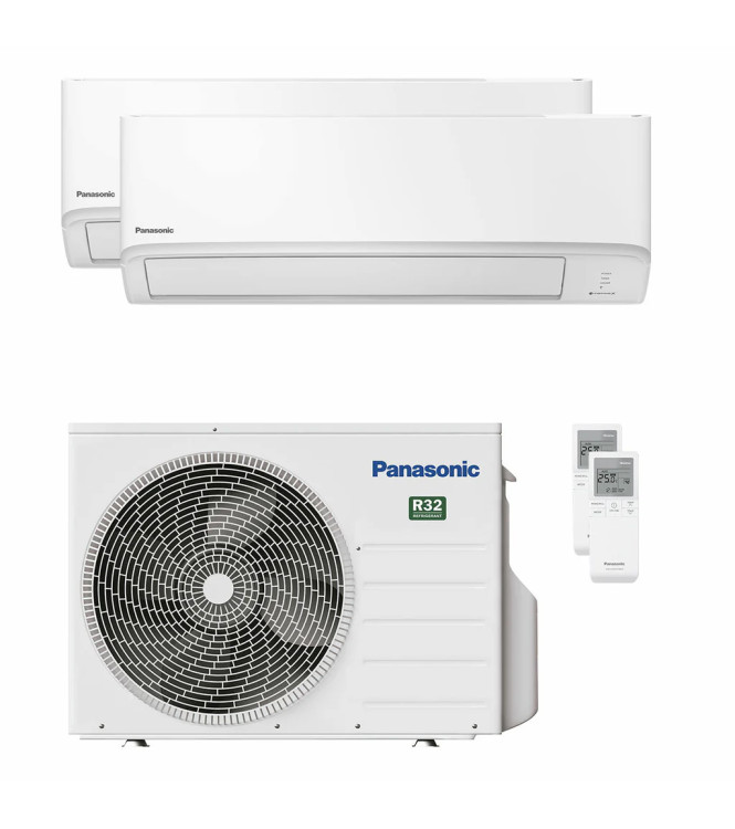 PANASONIC TZ DUAL SPLIT 9000+9000 BTU INVERTER A+++/A++ AIR CONDITIONER WI-FI / OUTDOOR UNIT 2Z41