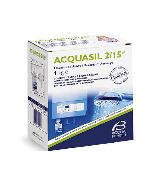 1 ACQUASIL 2/15 1 KG REFILL - ANTI-CORROSIVE AND ANTI-SCALE FOR MINIDUE PUMPS - ACQUABREVETTI PC104
