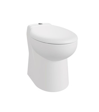 SANITRIT TOILET WITH INTEGRATED SHREDDER, DOUBLE DRAIN 2/4 LT - WSC1