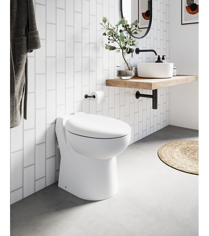 SANITRIT WC CON TRITURATORE INTEGRATO DOPPIO SCARICO 2/4 LT - WSC1