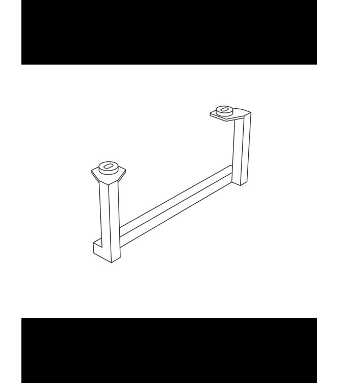 SIDE TOWEL RAIL, MATT BLACK ME002YAR GLOBO CERAMIC FOR MODE ME070 WASHBASIN