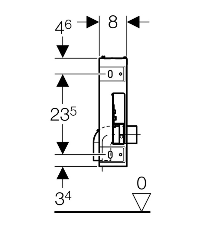 GEBERIT COMBIFIX ITALIA PER BIDET SOSPESO DA INCASSO - 457.608.00.5