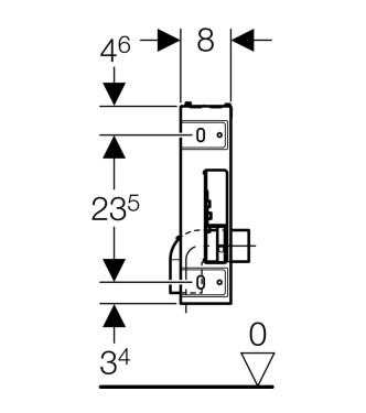 GEBERIT COMBIFIX ITALIA PER BIDET SOSPESO DA INCASSO - 457.608.00.5