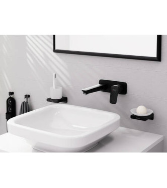 HANSGROHE LOGIS EXTERNAL PART WALL-MOUNTED WASHBASIN MIXER L.195 MATT BLACK - 71220670