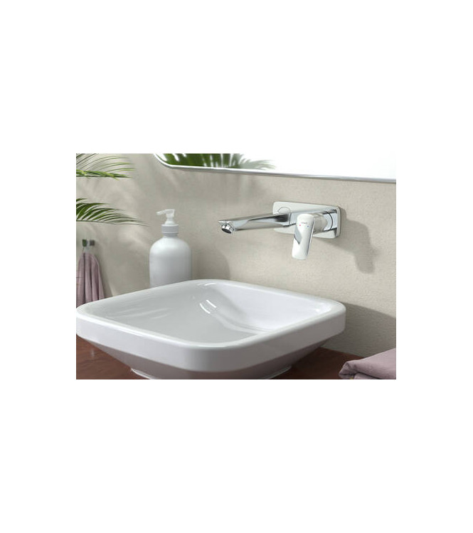 HANSGROHE LOGIS EXTERNAL PART WALL-MOUNTED WASHBASIN MIXER L.195 MATT BLACK - 71220670
