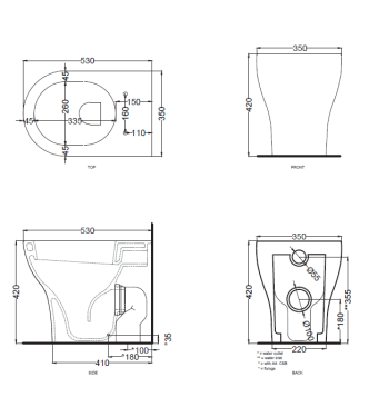 ENJOY FLOOR-MOUNTED TOILET 35x53  AVENA - EJVAAV