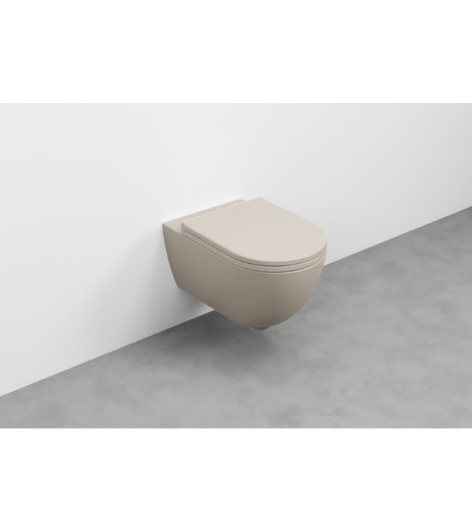 ENJOY WALL-HUNG TOILET WITHOUT FLUSH RIM + FASTENERS 54x35 OAT - EJVSKAV