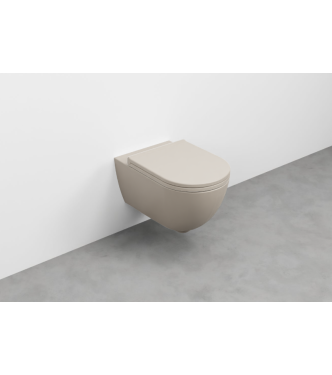 ENJOY WALL-HUNG TOILET WITHOUT FLUSH RIM + FASTENERS 54x35 OAT - EJVSKAV