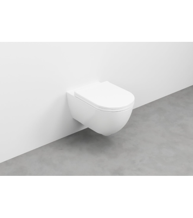 ENJOY WALL-HUNG TOILET WITHOUT FLUSH RIM + FASTENERS 54x35 GLOSSY WHITE - EJVSK