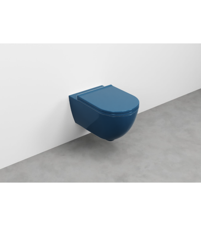 ENJOY WALL-HUNG TOILET WITHOUT FLUSH PLATE + FASTENERS 54x35 OLTREMARE - EJVSKOL