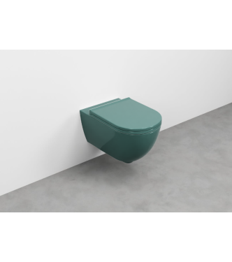 ENJOY WALL-HUNG TOILET WITHOUT FLUSH PLATE + FASTENERS 54x35 EMERALD - EJVSKSM
