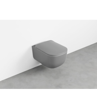 ERA WALL-HUNG TOILET WITHOUT FLUSH PLATE 36.5x53 CEMENT - ERVSKCM