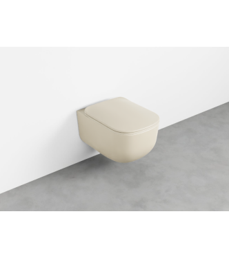 ERA WALL-HUNG TOILET WITHOUT FLUSH PLATE 36.5x53 LINEN - ERVSKLN