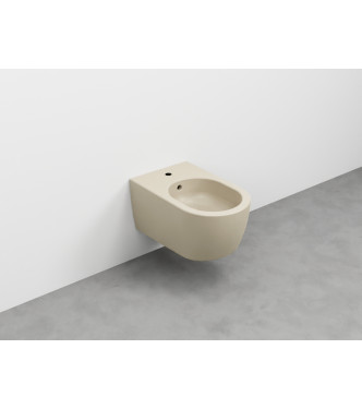 SMILE WALL-HUNG BIDET 1F WITH 34x53 FASTENERS LINEN - SMBSNWLN