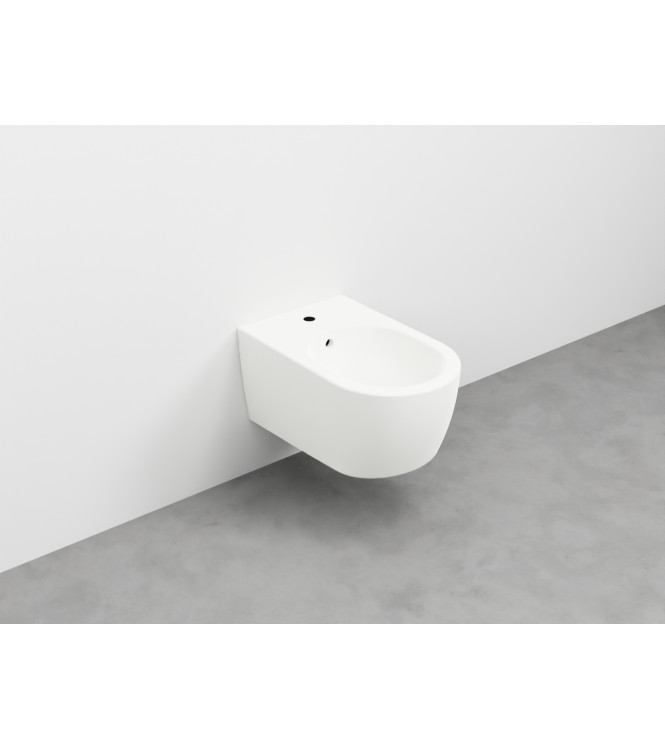 SMILE WALL-HUNG BIDET 1F WITH FASTENERS 34x53 TALCO - SMBSNWTL