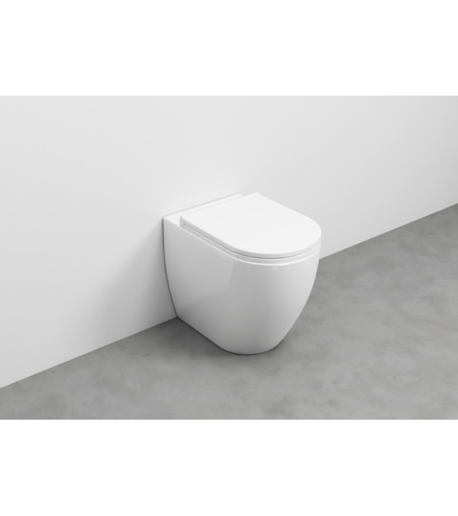 SMILE WC A TERRA SENZA BRIDA 53x35 H.42 BIANCO LUCIDO - SMVASK CERAMICA CIELO