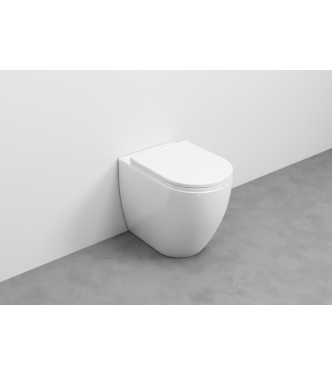 SMILE FLUSH-MOUNTED TOILET WITHOUT FLUSH 53x35 H.42 GLOSSY WHITE - SMVASK