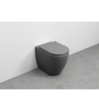 SMILE FLOOR-MOUNTED TOILET WITHOUT FLUSH VALVE 53x35 H.42 CEMENT - SMVASKCM