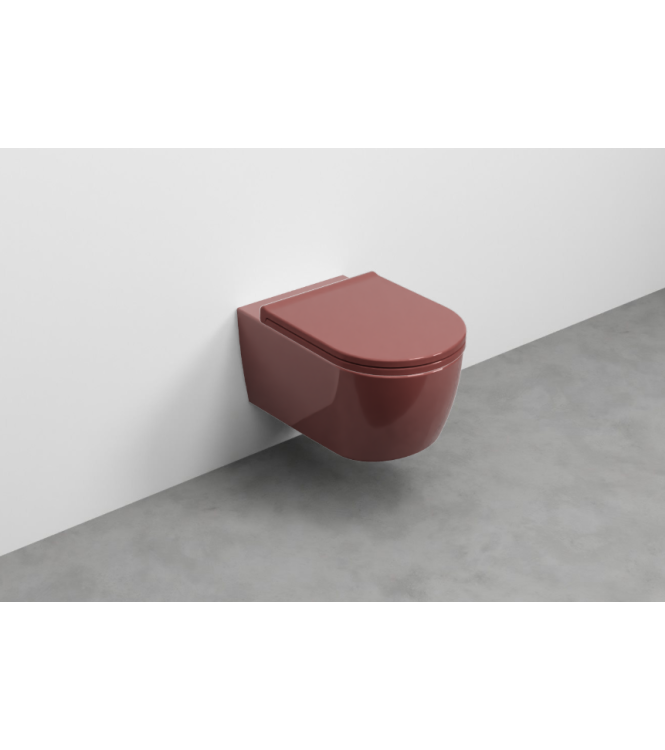 SMILE WC SOSPESO SENZA BRIDA+FISSAGGI 53x35 CORALLO - SMVSNWKCO CERAMICA CIELO