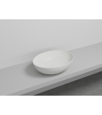 ECO SMALL OVAL TRAY 58x42 H.16.5 TALC - BAECO58TL