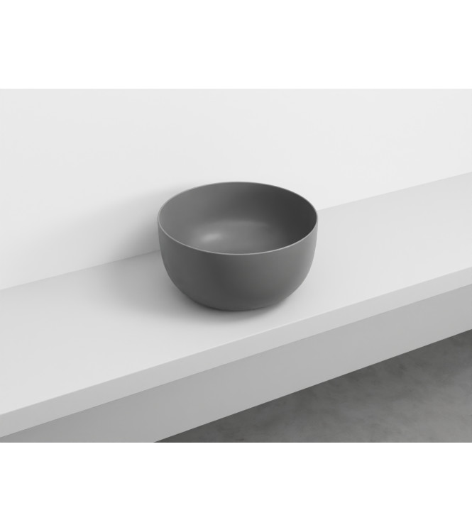 ERA SHALLOW TRAY WITHOUT OVERFLOW Ø 45 H.24 CEMENT - BAERACM