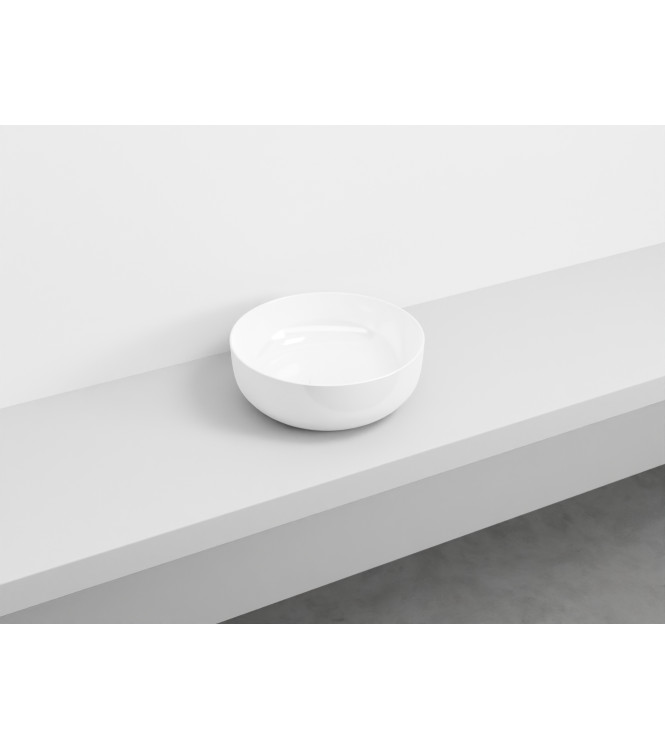 ERA SMALL BACINELLA APPOGGIO Ã˜ 40xH.15 BIANCO LUCIDO - BAERA40 CERAMICA CIELO