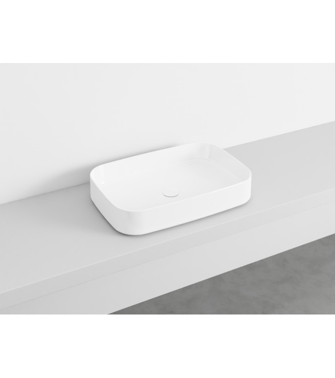 SHUI COMFORT WASHBASIN 60x40 GLOSSY WHITE - SHCOLAR60