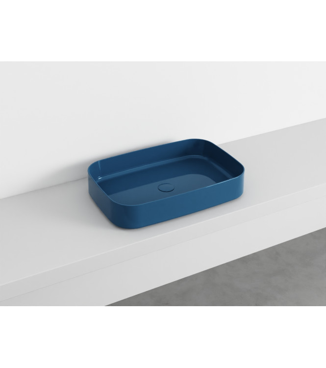 SHUI COMFORT WASHBASIN 60x40 H.12.5 OLTREMARE - SHCOLAR60OL