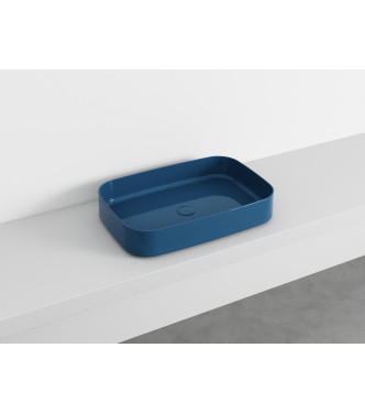 SHUI COMFORT WASHBASIN 60x40 H.12.5 OLTREMARE - SHCOLAR60OL