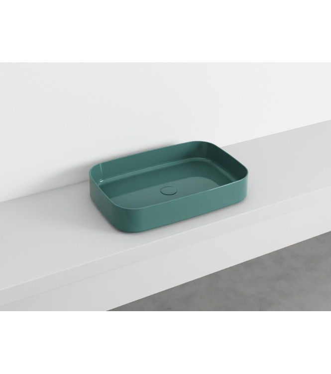 SHUI COMFORT WASHBASIN 60x40 H.12.5 EMERALD - SHCOLAR60SM