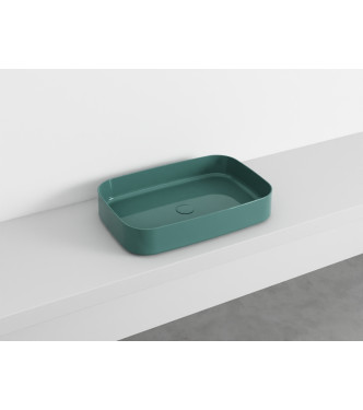 SHUI COMFORT WASHBASIN 60x40 H.12.5 EMERALD - SHCOLAR60SM