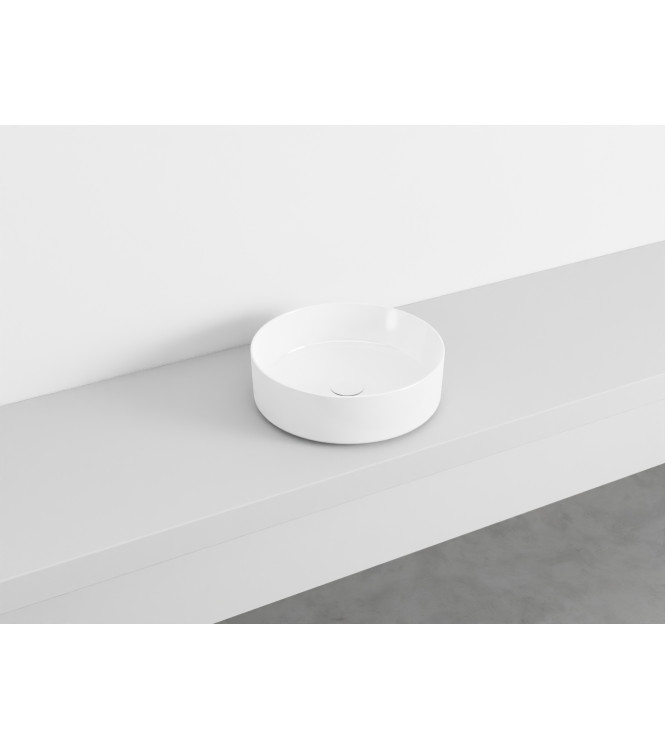 SHUI COMFORT Ø 40 GLOSSY WHITE WASHBASIN - SHCOLAT40