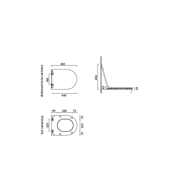 SFERA-ZERO SEAT & COVER SLIM SOFT-CLOSE SATIN WHITE -  0551200021