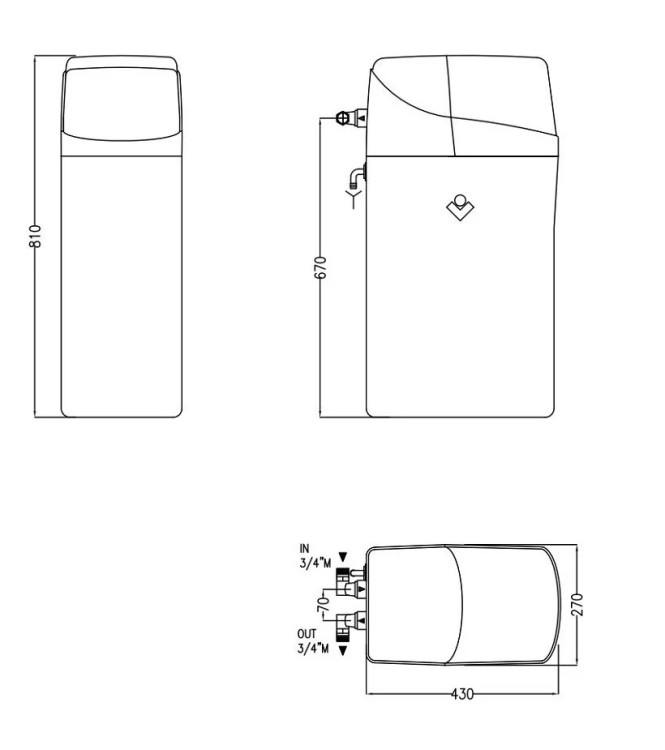 Cillit DOMOSOFT UKV-BIO 25 automatic electronic water softener - 081008