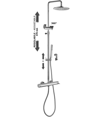 COLONNA DOCCIA REGOLABILE PAFFONI NEW MINI MASTER - ZCOL599CR