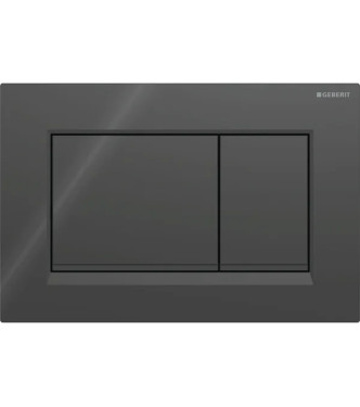PLACCA DI COMANDO SIGMA 20 SQUARE GEBERIT PLACCA E TASTI NERO LUCIDO, ANELLI NERO OPACO - 115.883.DW.1