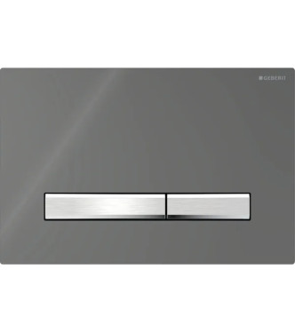 CONTROL PLATE SIGMA 50 GEBERIT PLATE WITH CHROME BUTTONS, SMOKED MIRROR GLASS PLATE - 115.788.SD.2