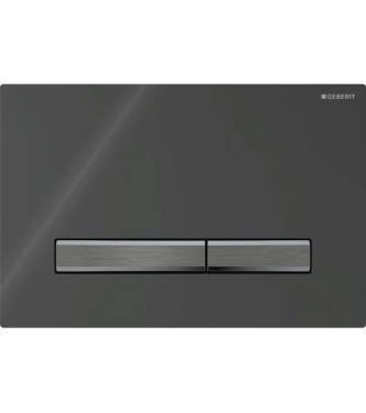 CONTROL PLATE SIGMA 50 GEBERIT PLATE WITH CHROME BLACK BUTTONS, BLACK PLATE - 115.671.DW.1