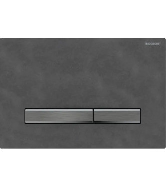 PLACCA DI COMANDO SIGMA 50 GEBERIT TASTI NERO CROMATO, PLACCA ARDESIA - 115.671.JM.2
