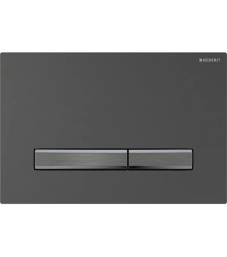 CONTROL PLATE SIGMA 50 GEBERIT PLATE WITH CHROME BLACK BUTTONS, CHROME BLACK PLATE - 115.671.QD.2