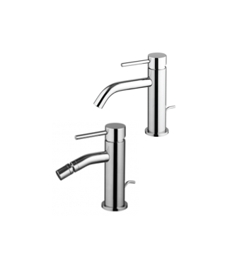 FIMA SERIES SPILLO UP CHROME FINISH WASHBASIN + BIDET TAP SET