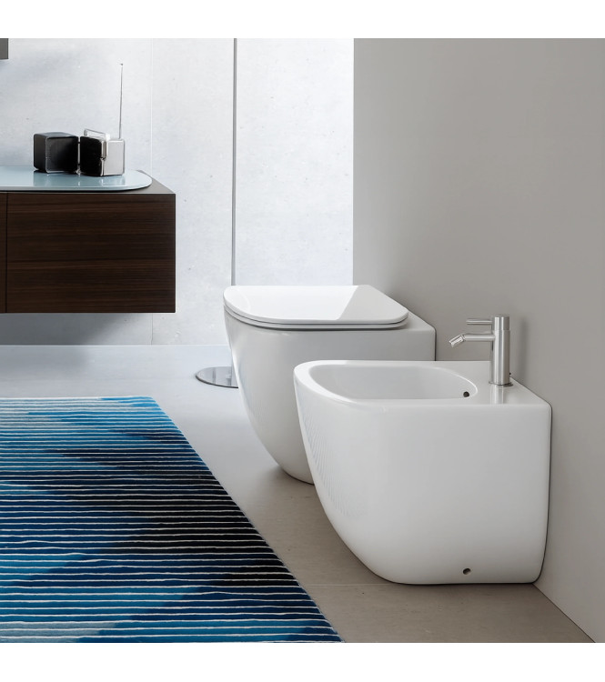 FLOOR-MOUNTED SANITARY WARE SET CIELO CERAMICS ERA SERIES GLOSSY WHITE ERVAK + ERBI + CPVERTF