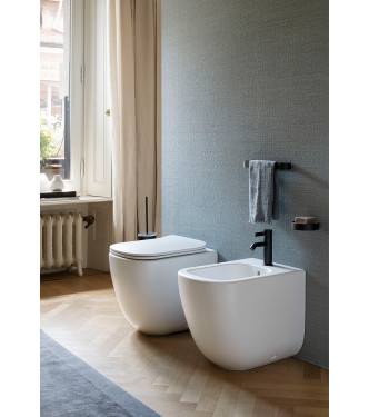 FLOOR-MOUNTED SANITARY WARE SET CIELO CERAMICS ERA SERIES MATT WHITE ERVAKTL + ERBITL + CPVERTFTL