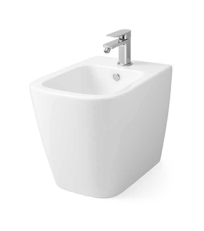 FLOOR-MOUNTED BIDET SERIES A 16 ART-CERAM GLOSSY WHITE - ASB00201