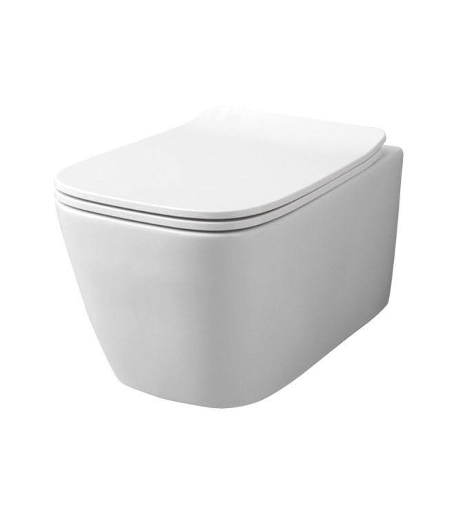 WALL-HUNG TOILET WITHOUT FLUSH PLATE SERIES A 16 ART-CERAM GLOSSY WHITE - ASV00301