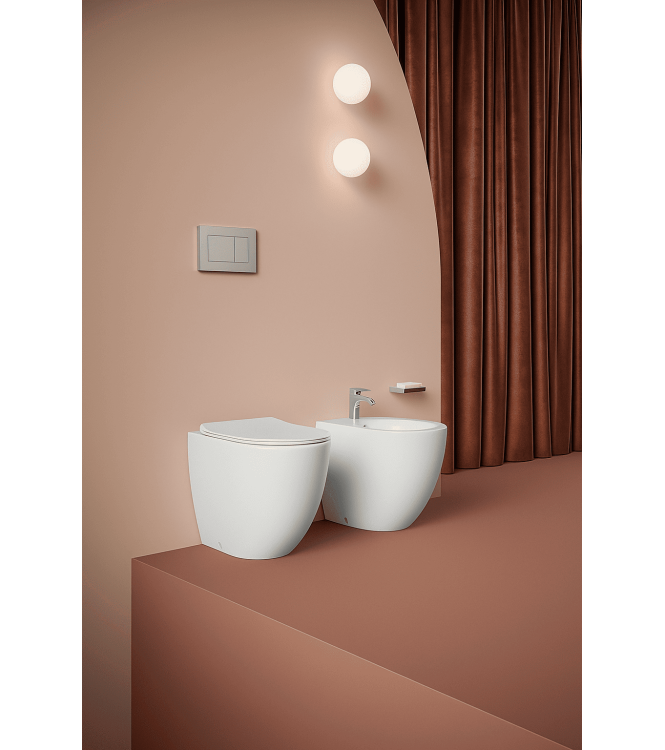 FILE SERIES FLOOR-MOUNTED SANITARY WARE SET, MATT WHITE ART-CERAM  / FLV00505 + FLB00205 + FLA01405